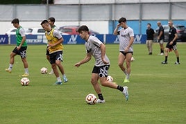 Iván Serrano, en un entrenamiento en el Suárez Puerta.