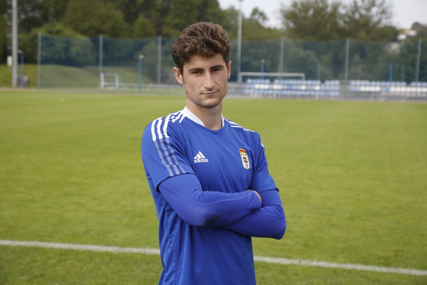 Javi Cueto, en su etapa en el filial del Real Oviedo.