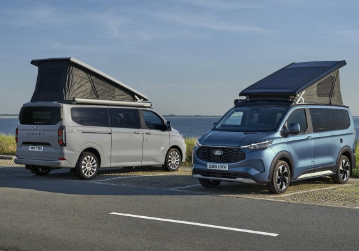 El nuevo modelo Active con un estilo robusto y una variante de batalla más larga que ofrece espacio y almacenamiento adicionales se unen a la gama Ford Transit Custom Nugget.