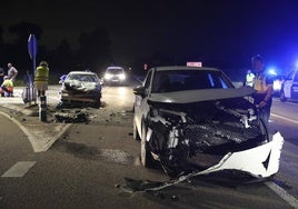 Los dos coches implicados en el accidente.