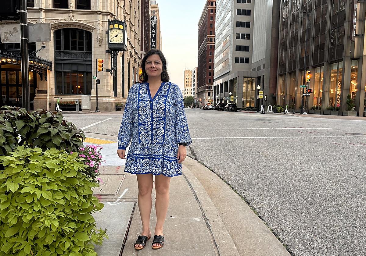 Isabel, en el centro de Tulsa, en Oklahoma.