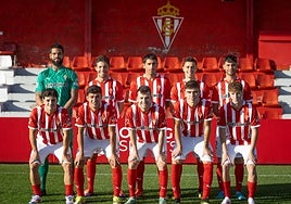 En la fila superior, Christian Joel, Nacho Méndez, Cote, Gaspar y Diego Sánchez. En la inferior, Dani Queipo, Nacho Martín, Guille Rosas, Pablo García y Álex Oyón.