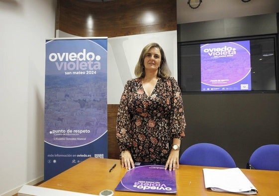 La concejala María Velasco en la presentación de la campaña.