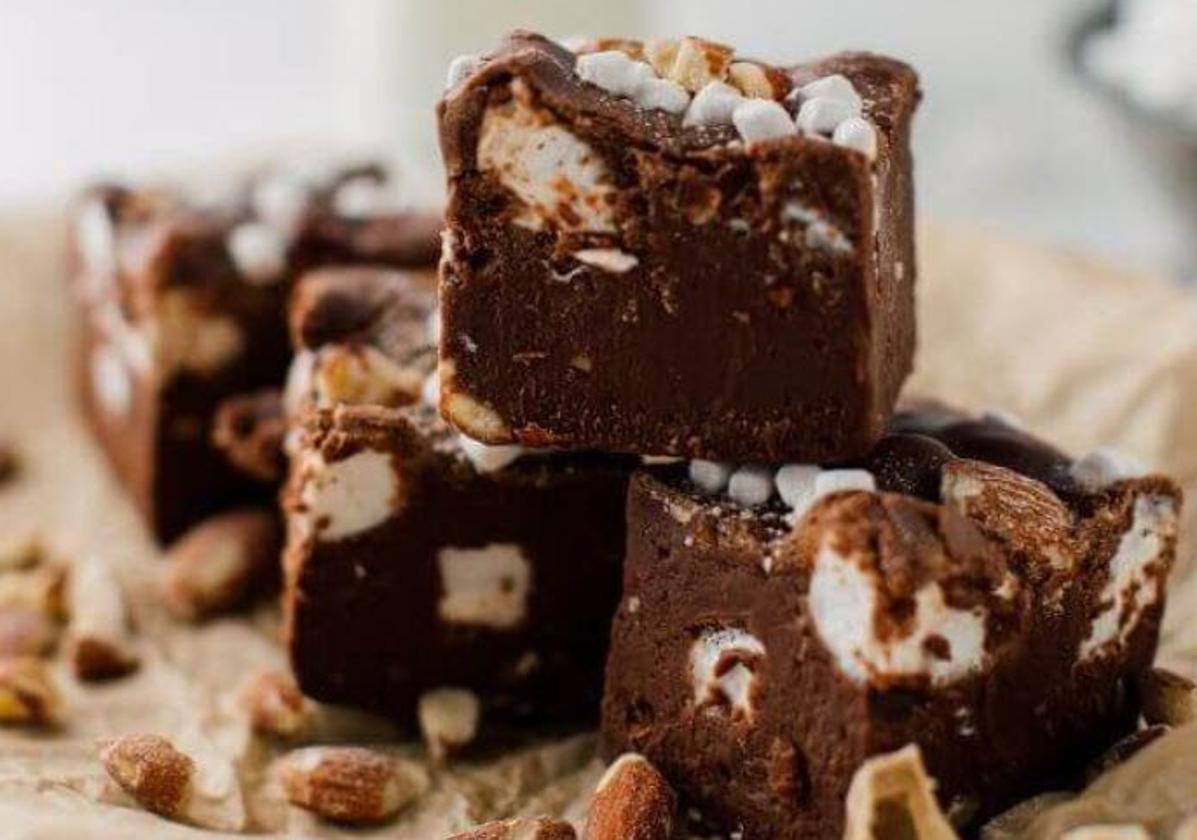 Rocky road, una original receta elaborada con chocolate