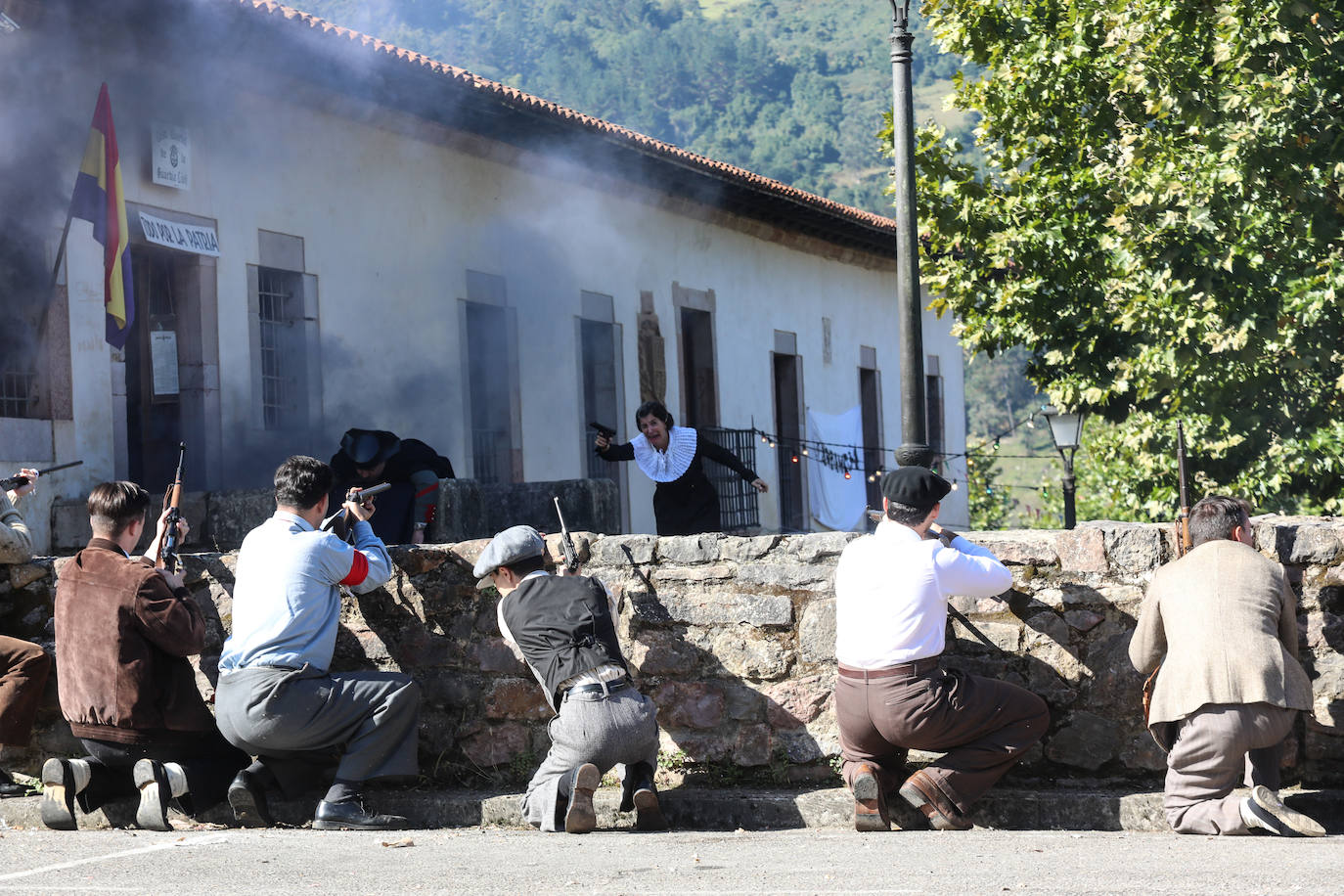 Los visitantes contemplaron la recreación de las tensiones sociales en aquel otoño de 1934.