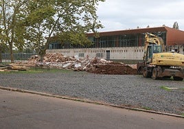 El edificio conocido como 'el octógono' ya está derribado y para el concurso hípico se pondrán estructuras prefabricadas.