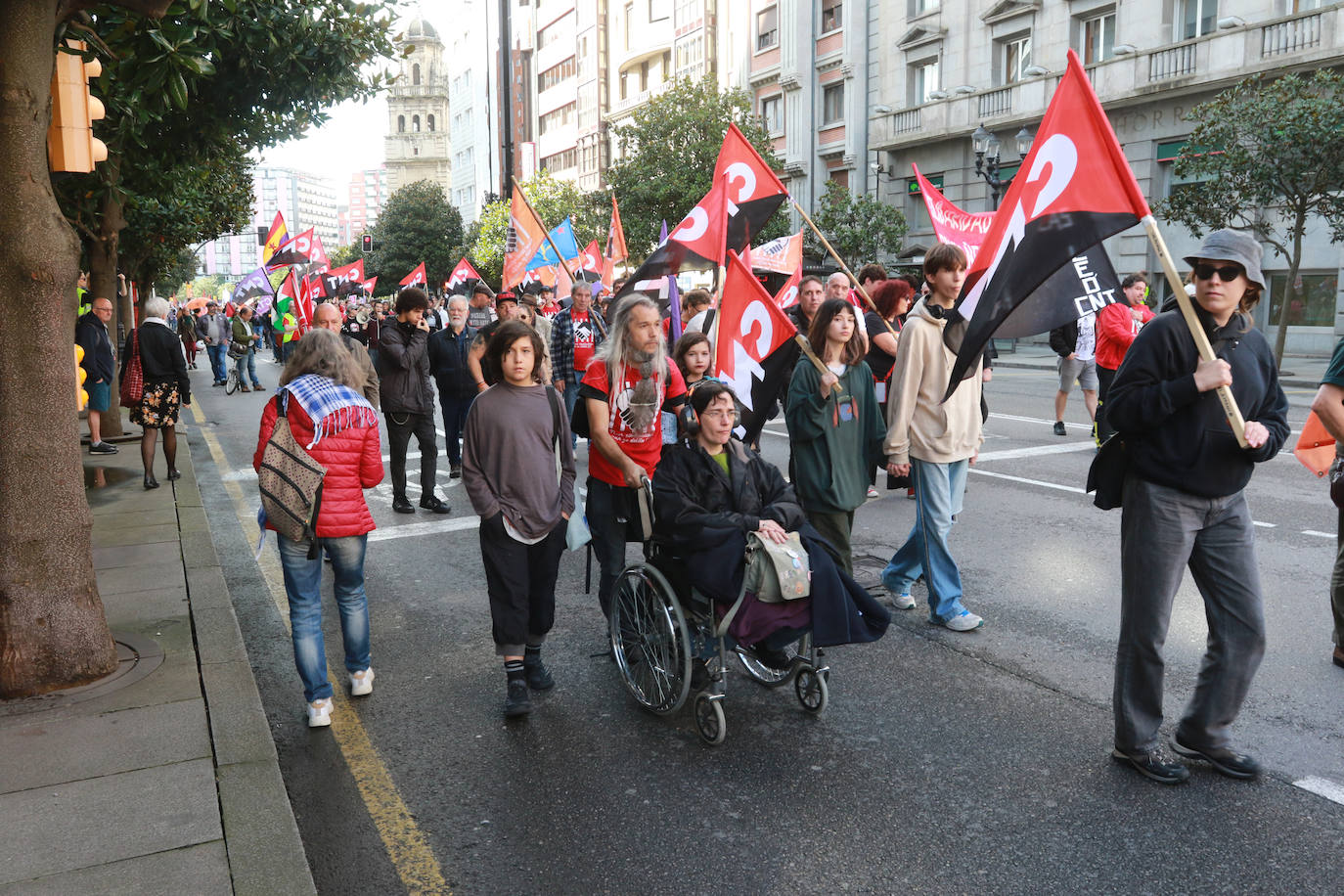 Marcha de apoyo del sindicalismo en Gijón a &#039;Los seis de la Suiza&#039;