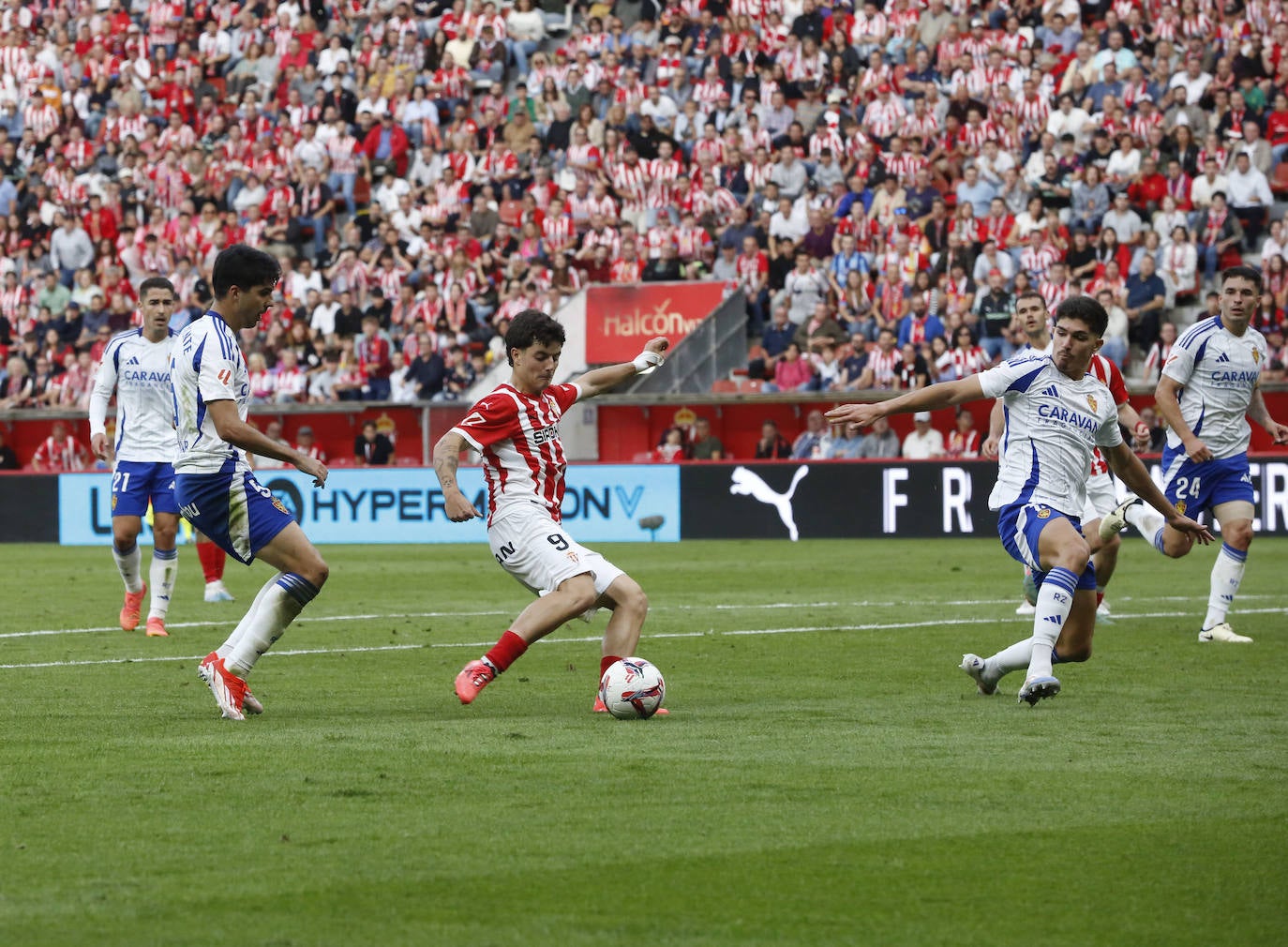 Las mejores imágenes del Sporting de Gijón - Real Zaragoza