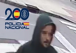 Imagen del atracador que distribuyó la Policía