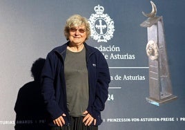 Ingrid Daubechies, emocionada a su llegada al Hotel de la Reconquista.