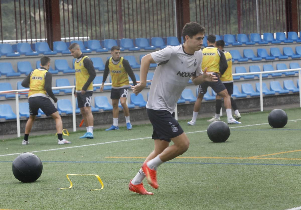 Javi Mecerreyes, esta mañana en La Toba.