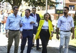 Alberto Nuñez Feijóo, Alfredo Canteli, Esther Llamazares y Álvaro Queipo, en Oviedo.