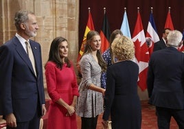 Un momento durante la recepción de los Reyes.