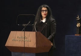 Marjane Satrapi, Premio Princesa de Asturias de Comunicación y Humanidades, pronuncia su discurso.