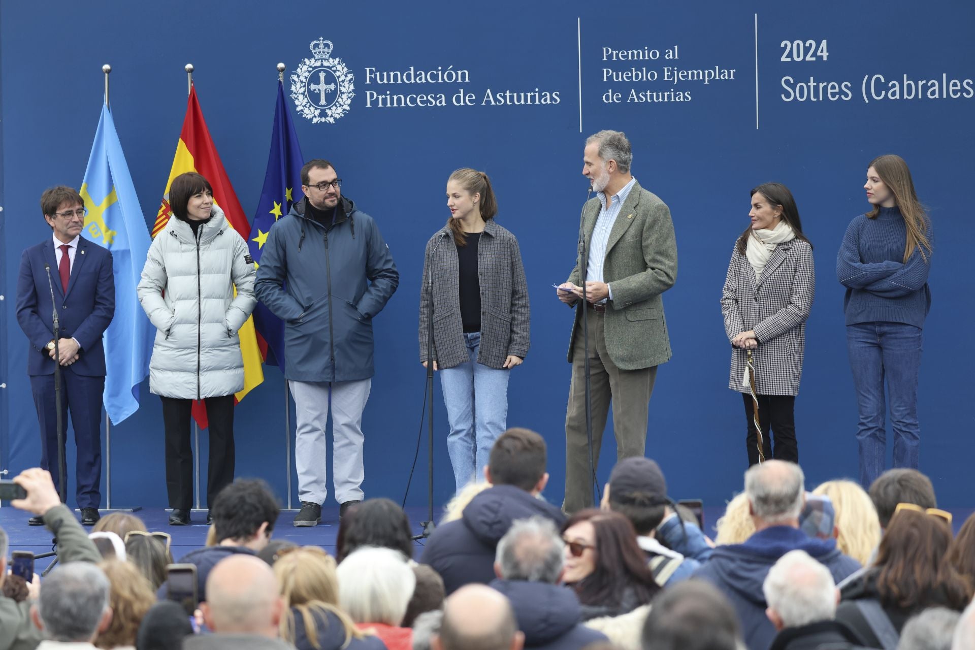 Sotres, pletórico: la visita real al Pueblo Ejemplar de Asturias, en imágenes