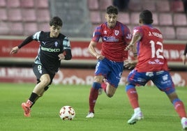 Oyón pone el gol del Sporting ante el Numancia