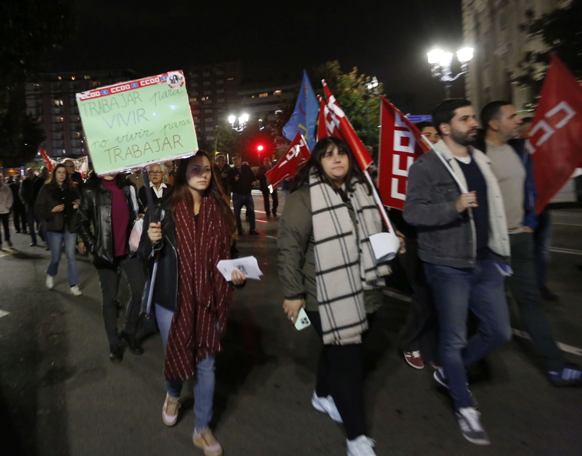 Las imágenes que deja la manifestación contra la siniestralidad laboral en Asturias