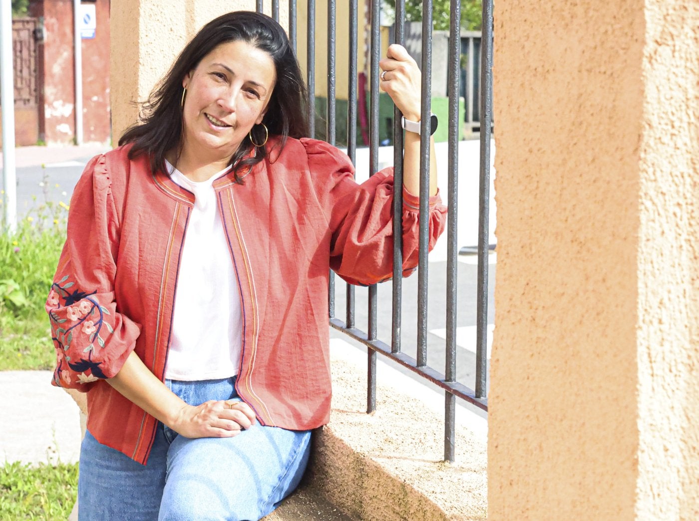 Alejandra Ferrero en el Alto del Vidriero.