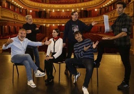 El equipo de 'Magia': Valentín Paredes, Ángel Héctor Sánchez, Rebecca Arrosse, Barrachina, Carlos Chamarro y Juanma Díez.