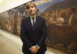 Alfonso Palacio, ayer, en el Museo de Bellas Artes de Asturias.