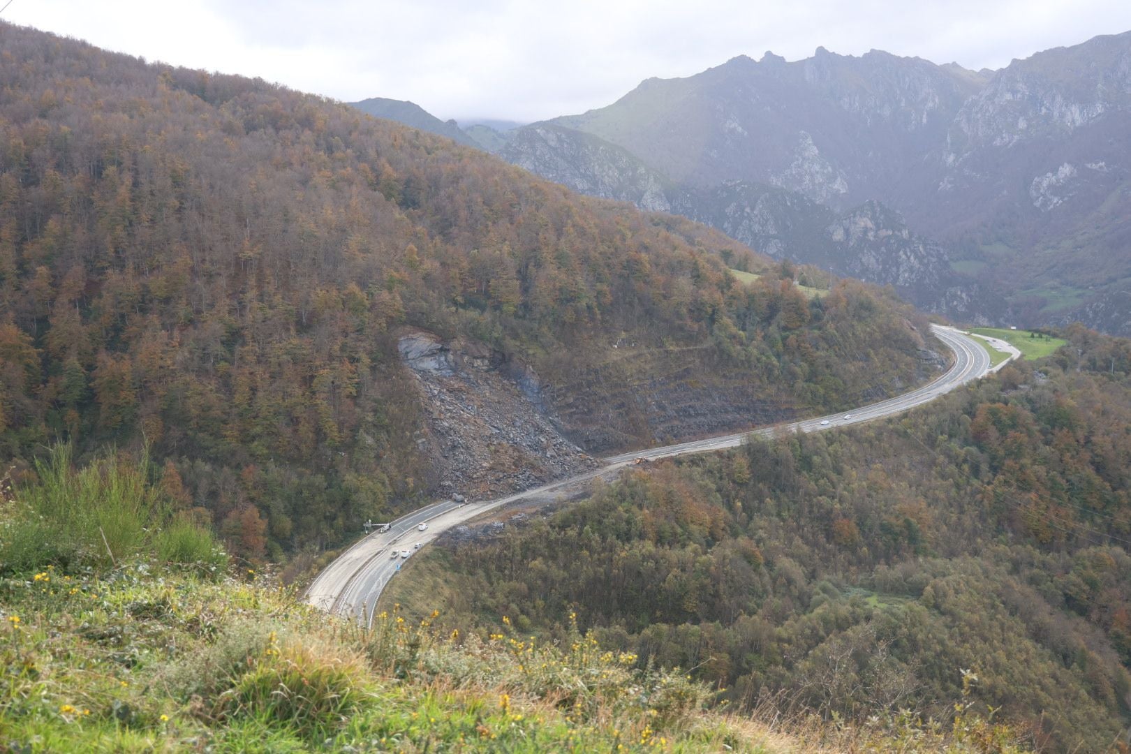 Vista general de la Autopista del Huerna. 