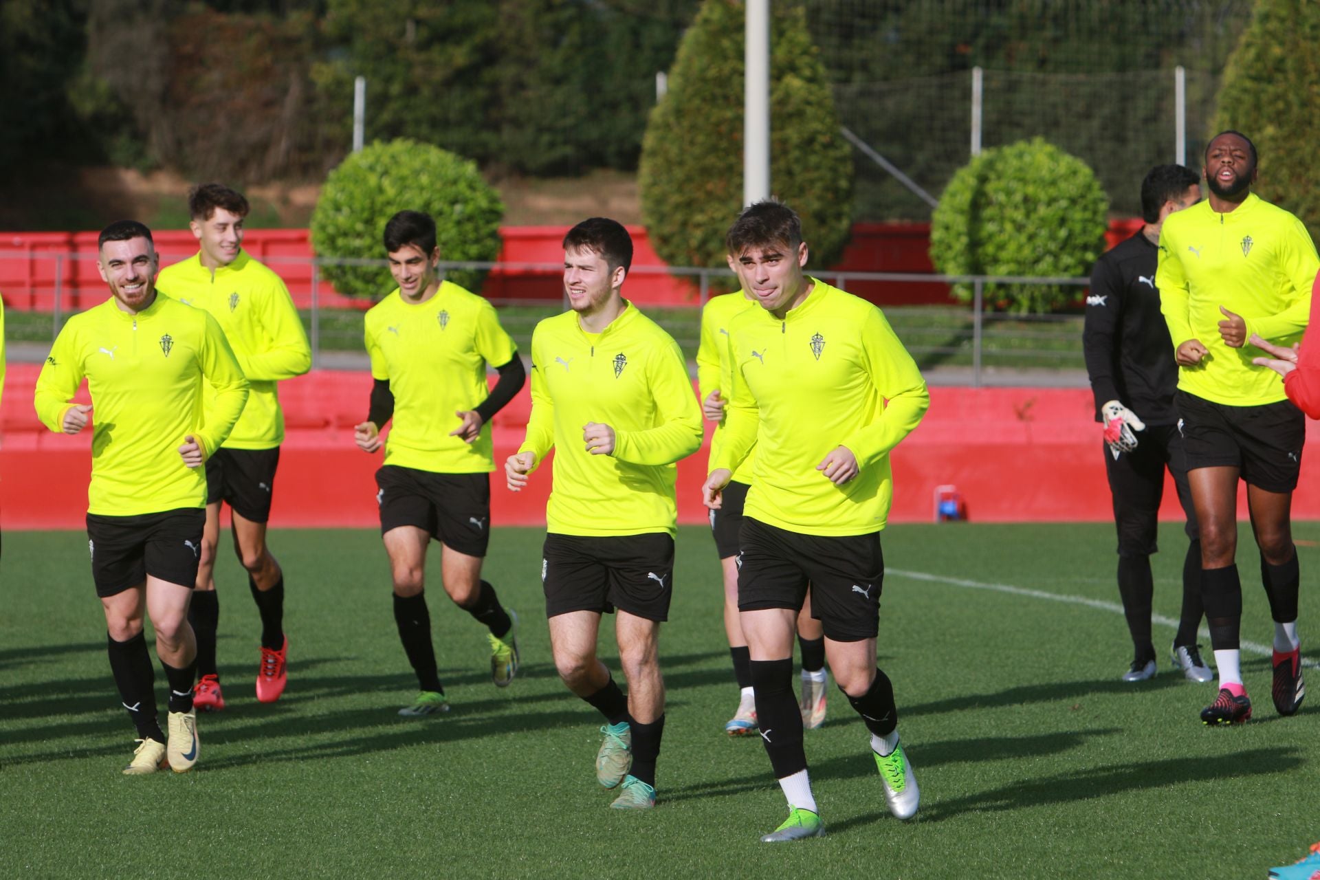 Entrenamiento del Sporting este sábado, 23 de noviembre de 2024