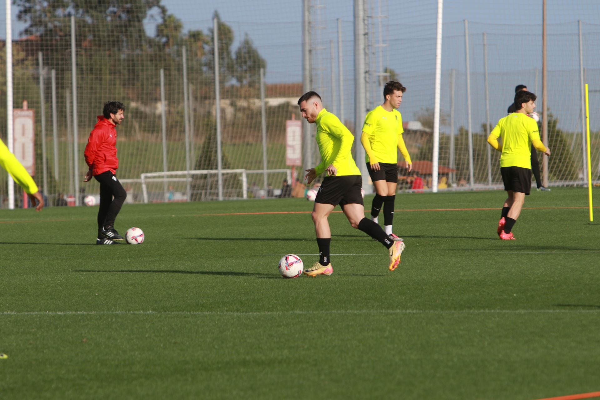 Entrenamiento del Sporting este sábado, 23 de noviembre de 2024