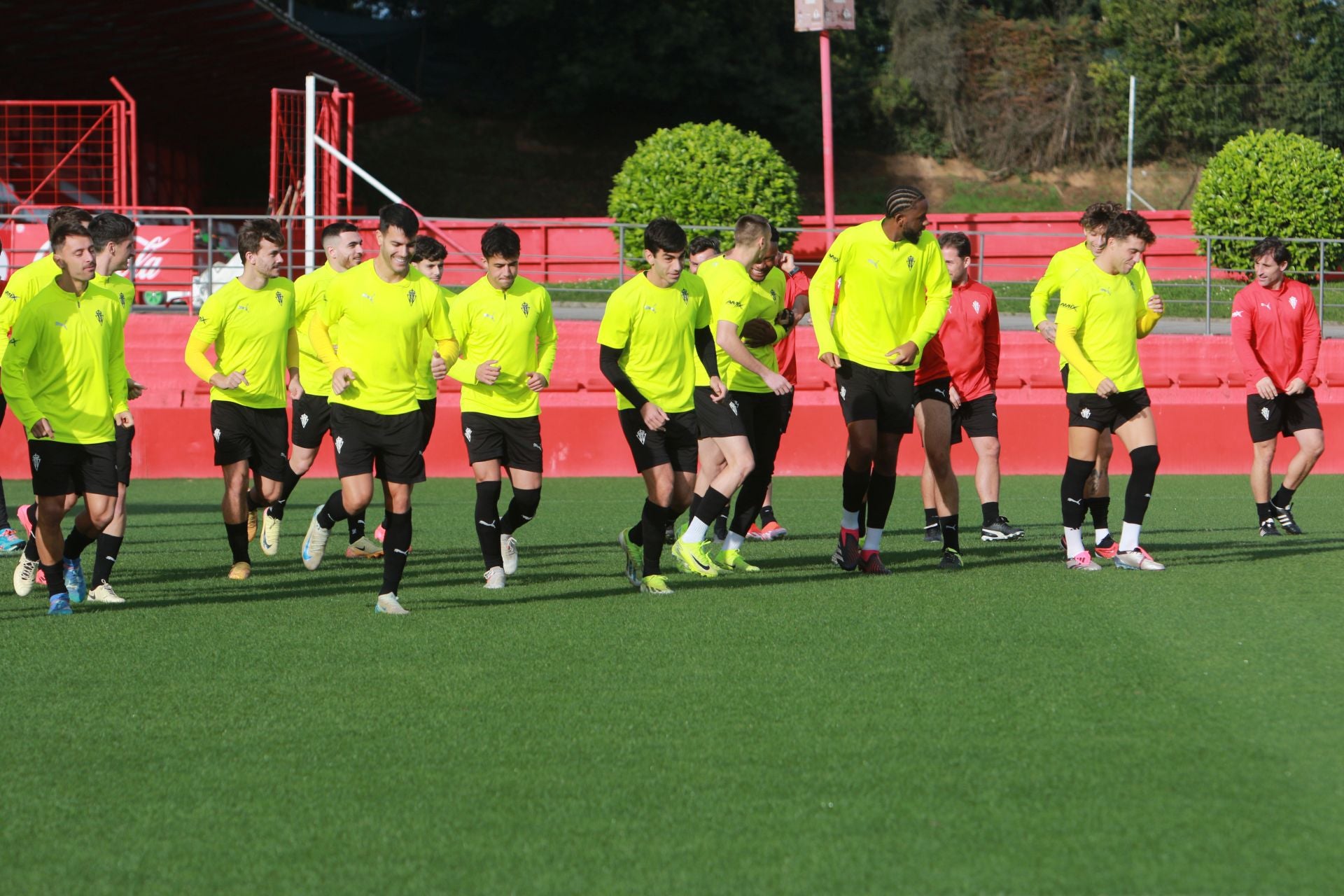 Entrenamiento del Sporting este sábado, 23 de noviembre de 2024