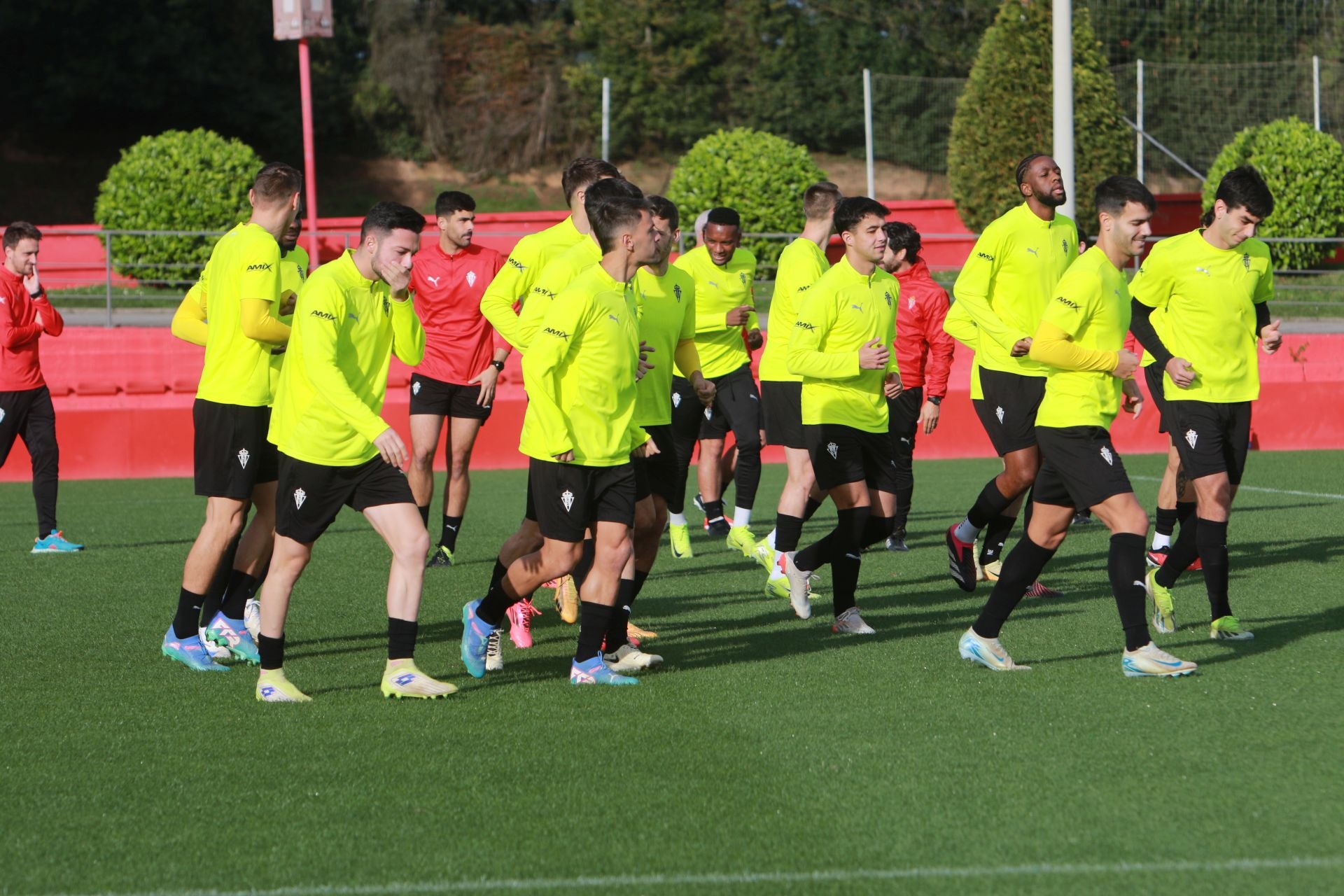 Entrenamiento del Sporting este sábado, 23 de noviembre de 2024