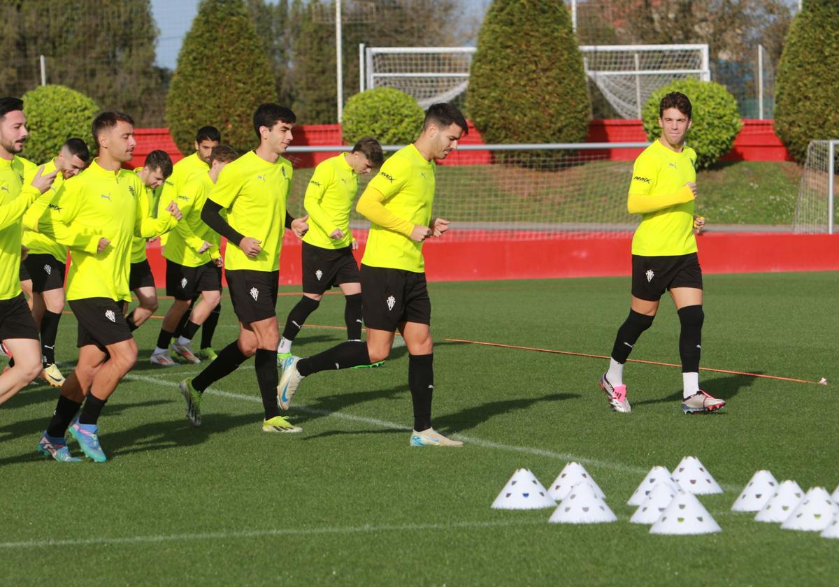 Entrenamiento del Sporting este sábado, 23 de noviembre de 2024