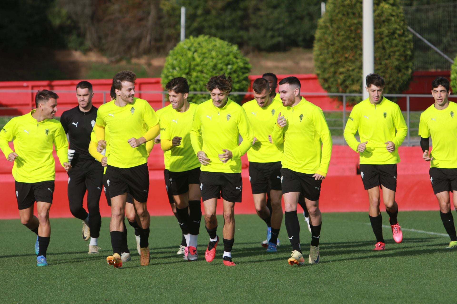 Entrenamiento del Sporting este sábado, 23 de noviembre de 2024