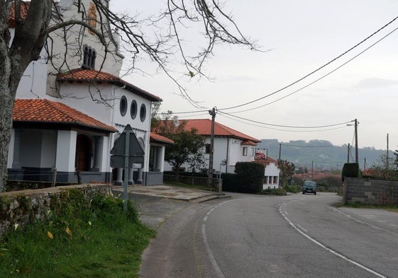 Carretera de Quintueles, en Villaviciosa.