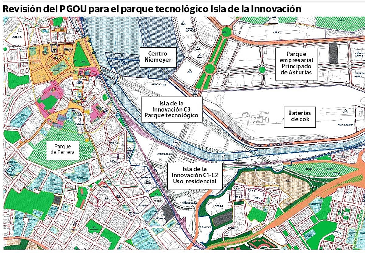 El plan de la Isla de la Innovación de Avilés deja 175.000 metros cuadrados para un parque científico «de última generación»