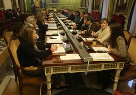 Alfredo Canteli preside el Pleno del Ayuntamiento de Oviedo celebrado este martes.