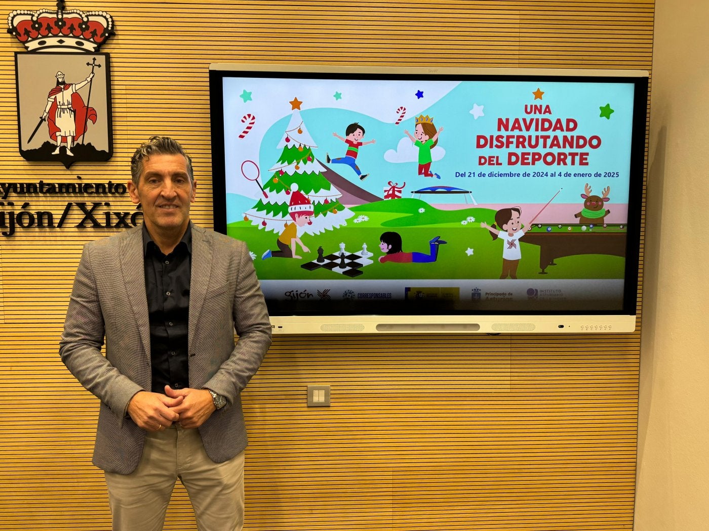 Jorge Pañeda, en la presentación de las vacaciones deportivas.