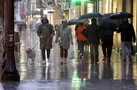 Lluvia en Gijón.