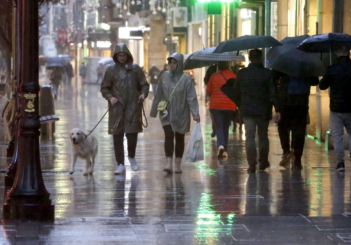 Lluvia en Gijón.