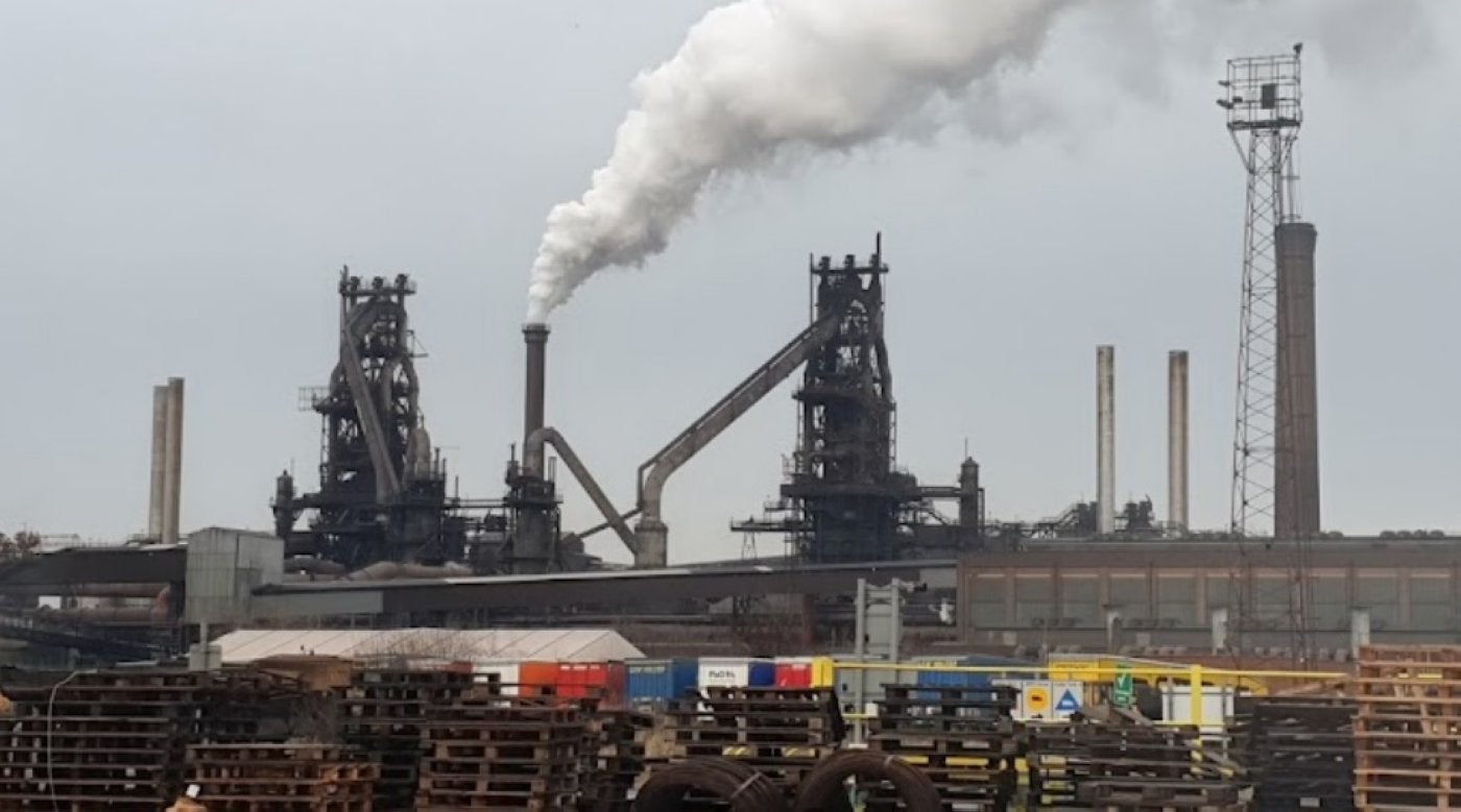 Los hornos altos de la planta de British Steel en Scunthorpe.