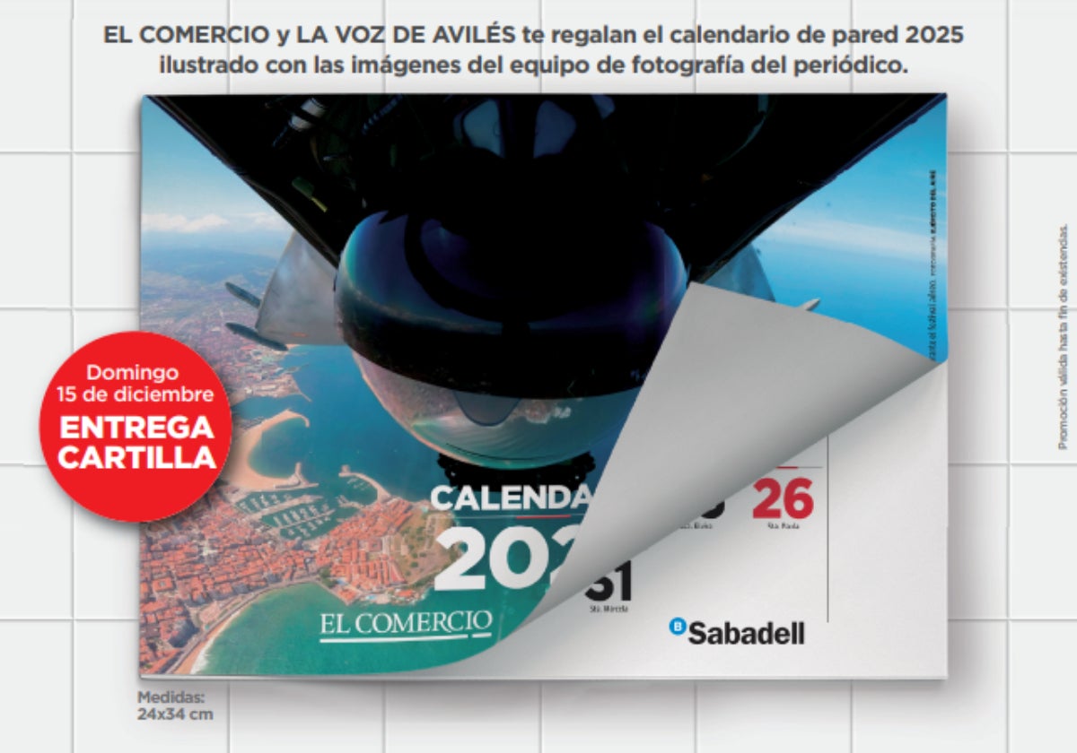 Consigue GRATIS el calendario del 2025 con EL COMERCIO y LA VOZ DE AVILÉS