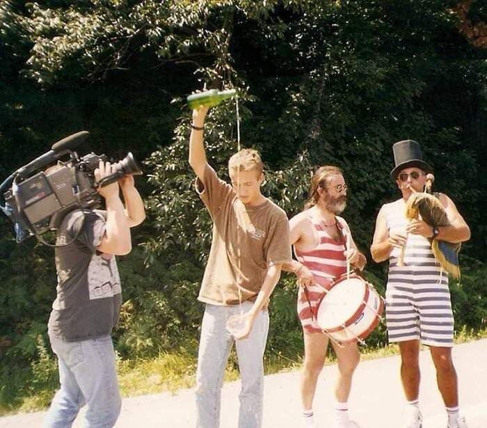 Descenso Internacional del Sella 1997 grabando para Telemadrid. Puxa!!!