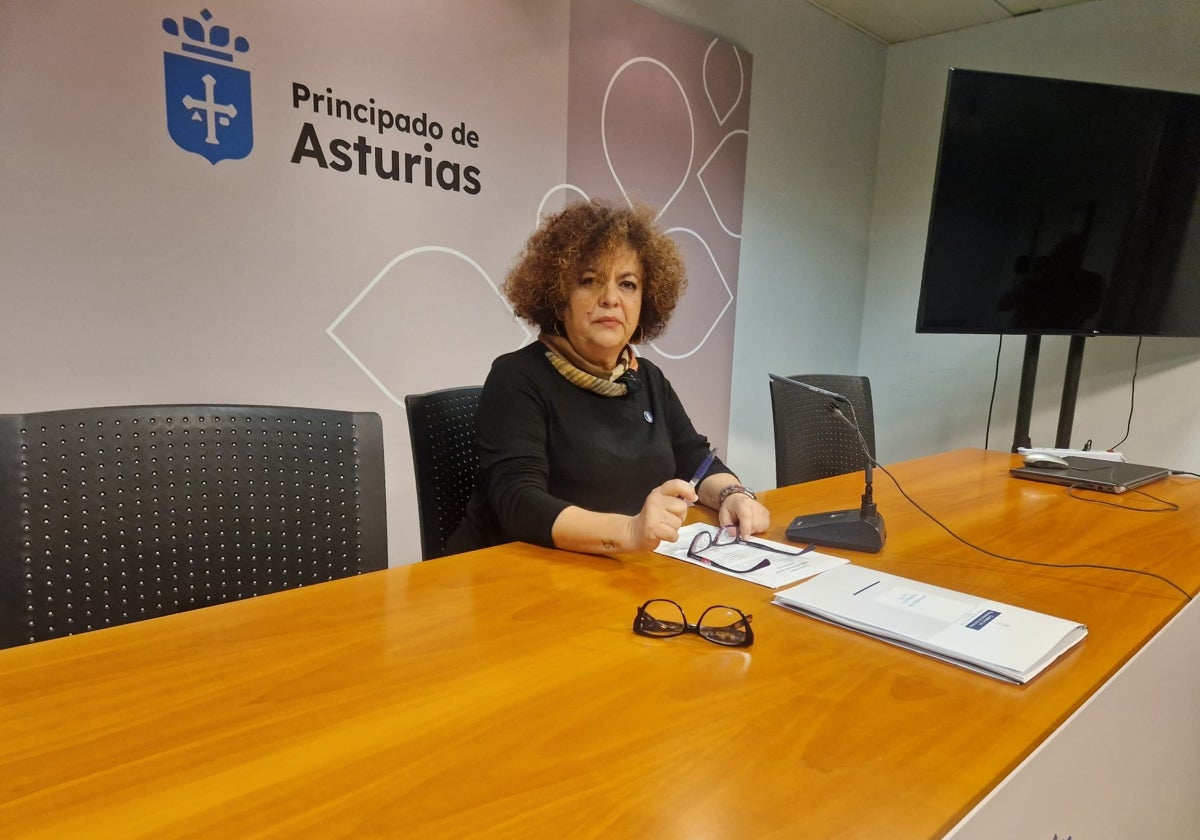 Marta del Arco, durante la rueda de prensa en la que presentó el presupuesto de la Consejería de Derechos Sociales y Bienestar para 2025