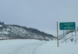 Nieve en San isidro esta mañana.