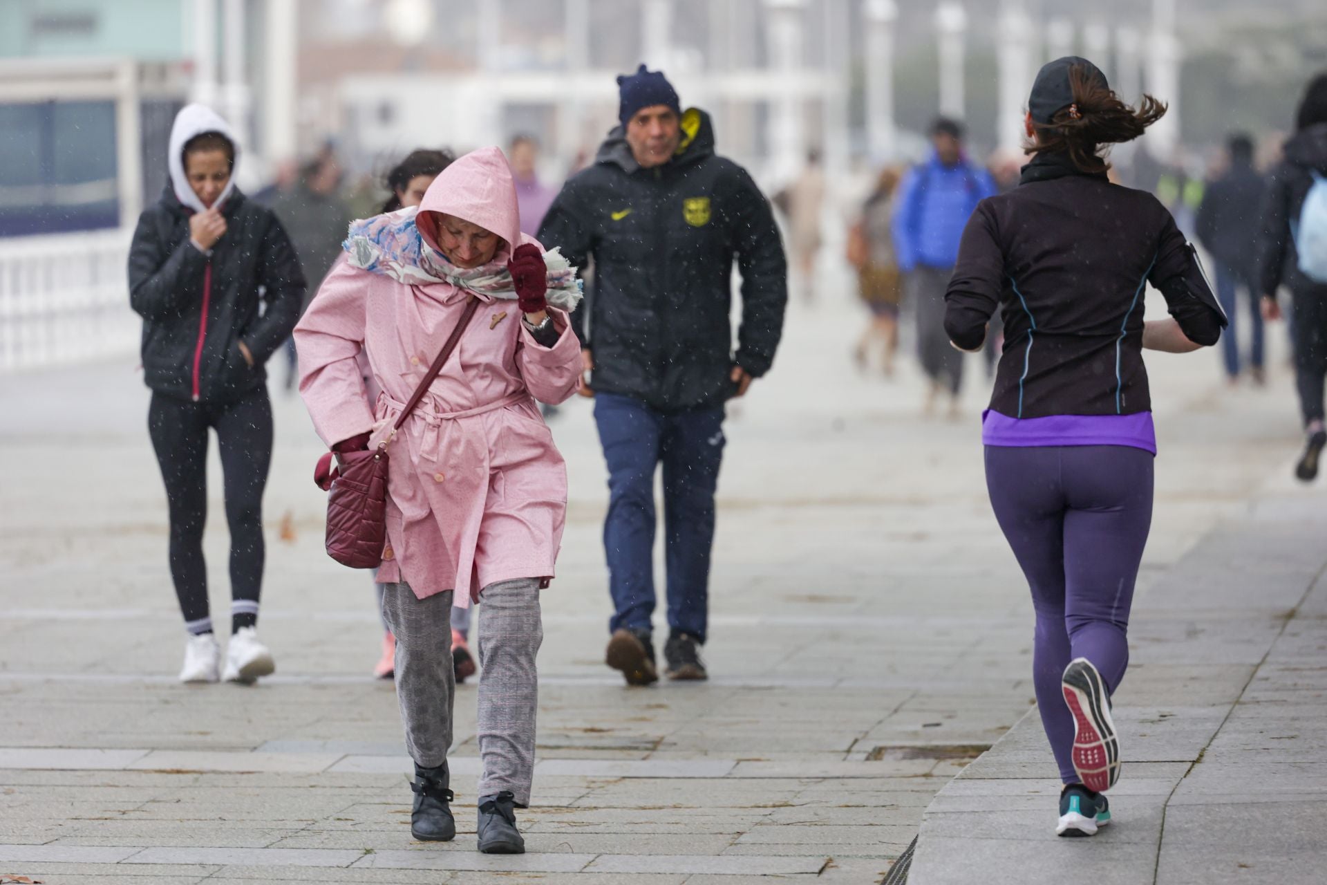 El primer temporal invernal en Asturias: nieve, fuerte viento y lluvia