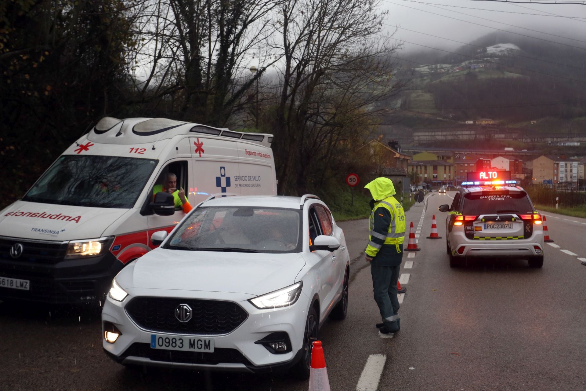 Nieve, lluvia y mucho frío en lo peor del temporal en Asturias