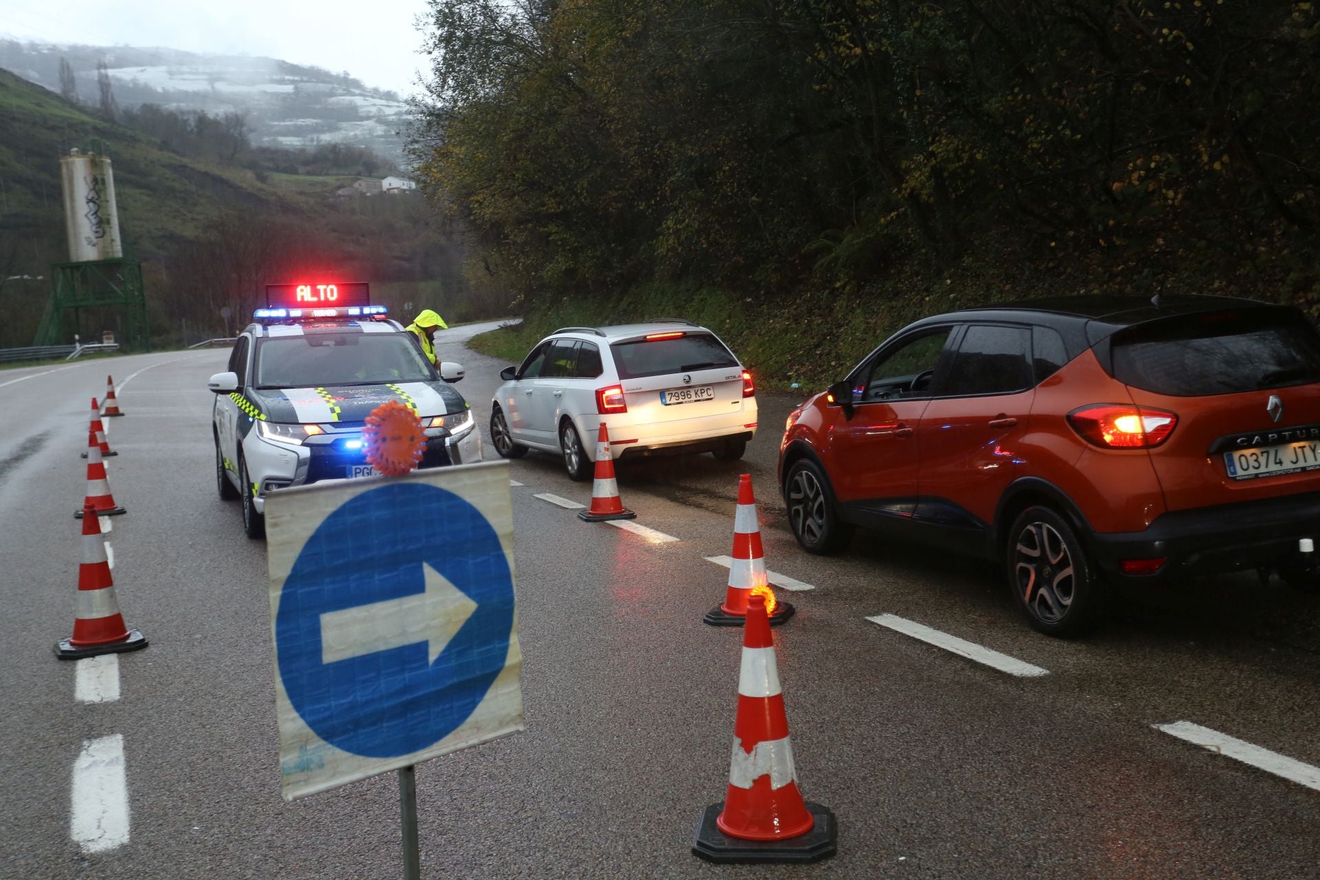 Nieve, lluvia y mucho frío en lo peor del temporal en Asturias