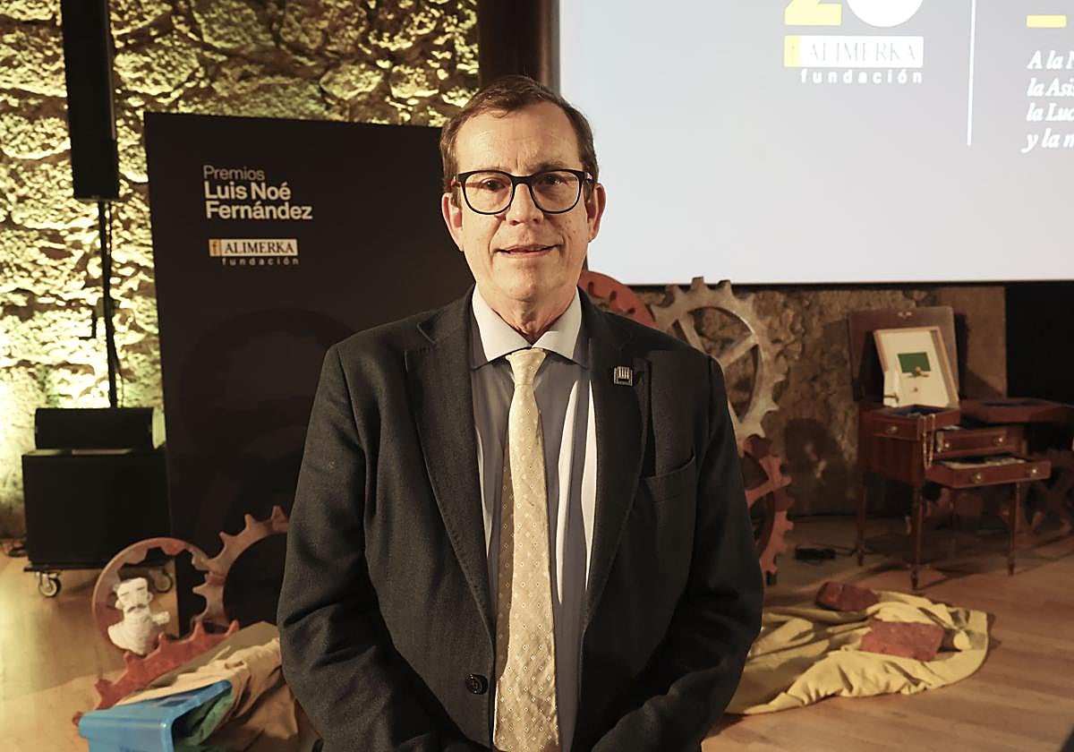 Jordi Salas, en Oviedo, antes de recoger el premio de la Fundación Alimerka.