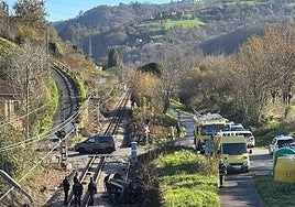 Trágico accidente en Langreo: muere un conductor arrollado por un tren