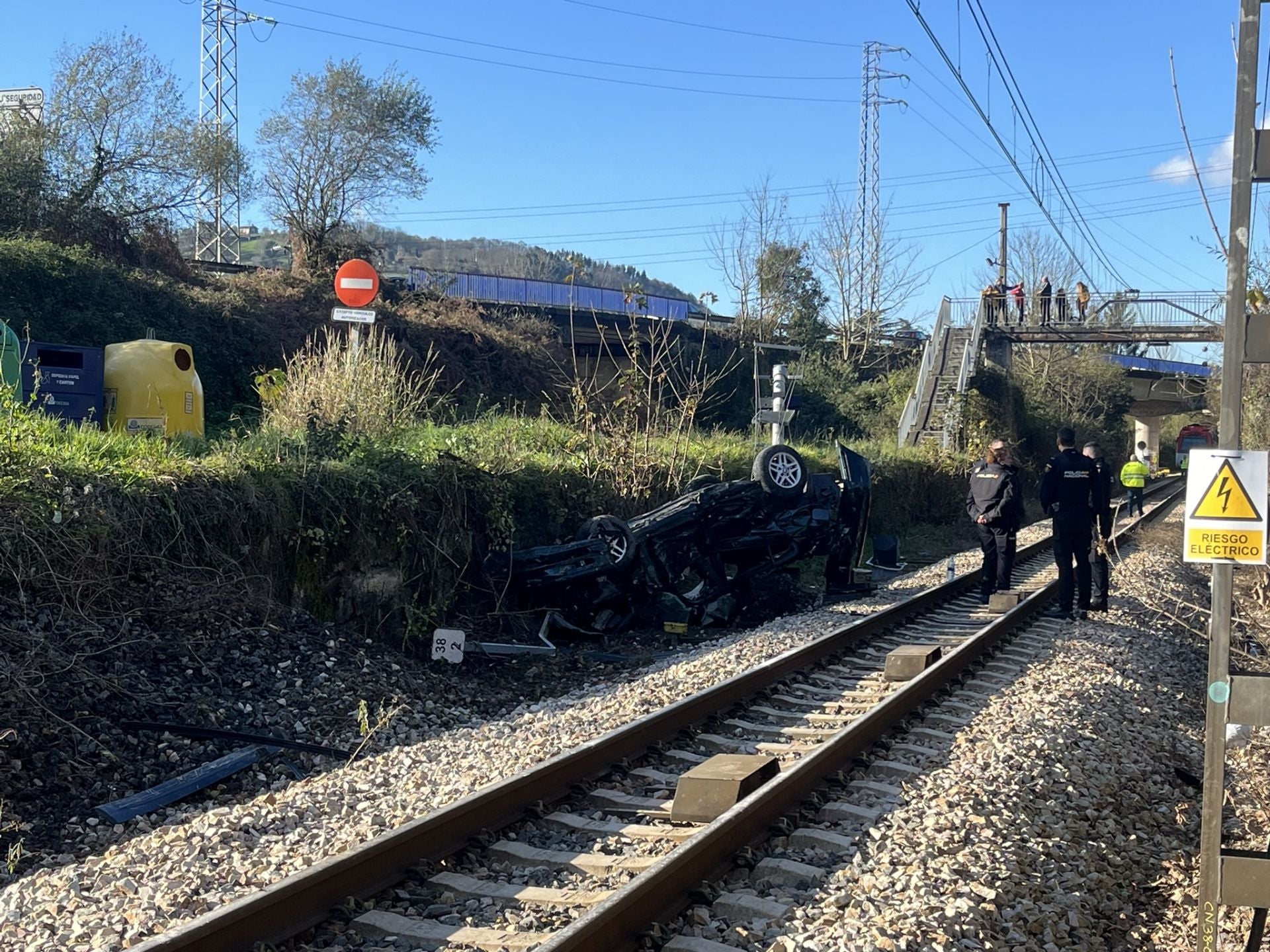 Trágico accidente en Langreo: muere un conductor arrollado por un tren