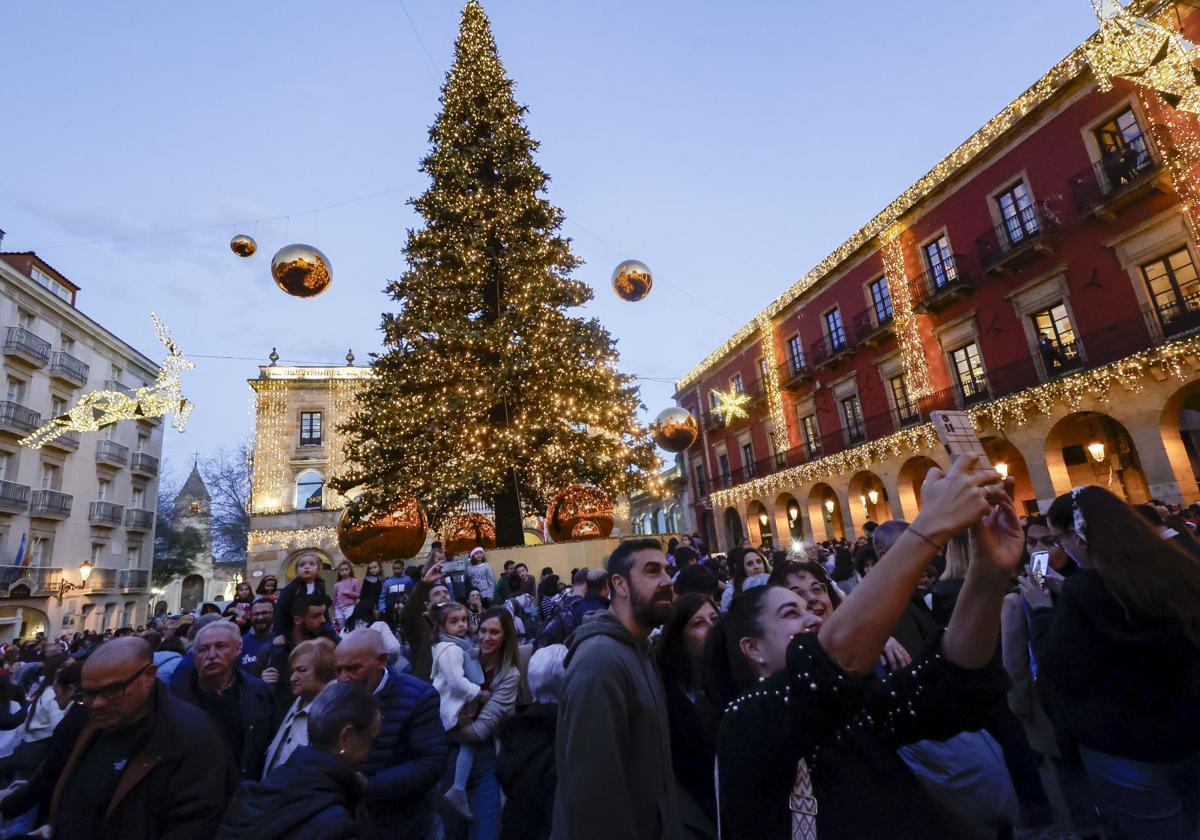 Encendido de luces de Navidad.