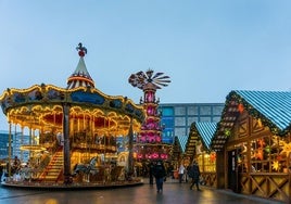 Un mercado navideño en Alemania.